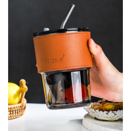 Ly thủy tinh Gorgous bọc da