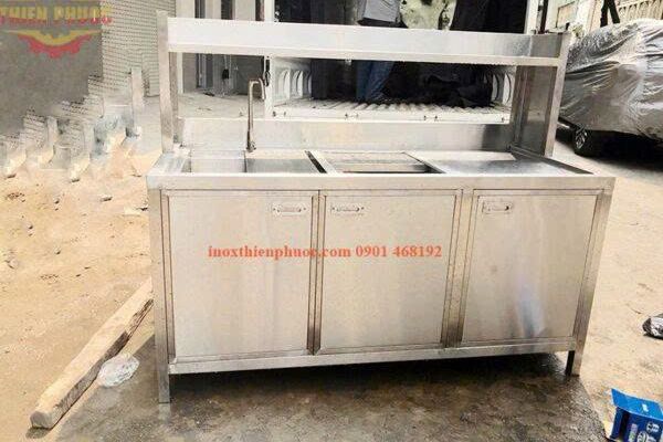 Gia công quầy inox, quầy pha chế trà sữa tại TPHCM
