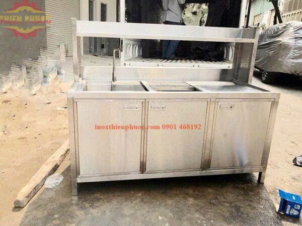 Gia công quầy inox, quầy pha chế trà sữa tại TPHCM