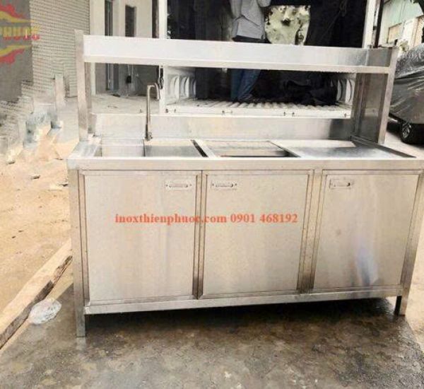 Gia công quầy inox, quầy pha chế trà sữa tại TPHCM