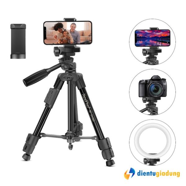 Giá đỡ tripod 3 chân kèm remote chụp ảnh