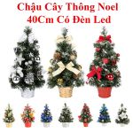 Cây thông mini kèm đèn LED trang trí