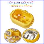 Hộp cơm giữ nhiệt hình vịt vàng