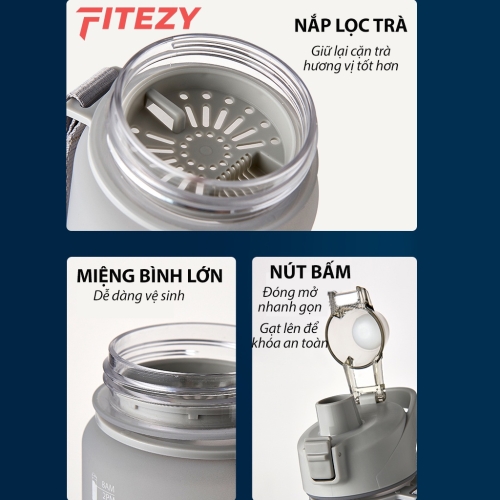 Bình đựng nước refill 1000ml Fitezy