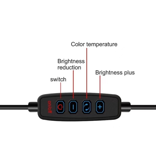 Đèn livestream 16cm kèm 2 giá đỡ điện thoại