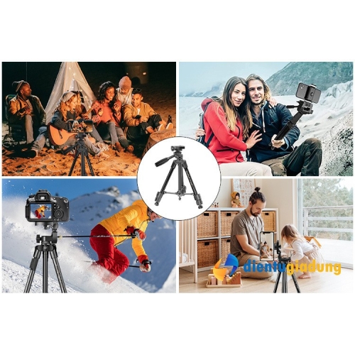 Giá đỡ tripod 3 chân kèm remote chụp ảnh