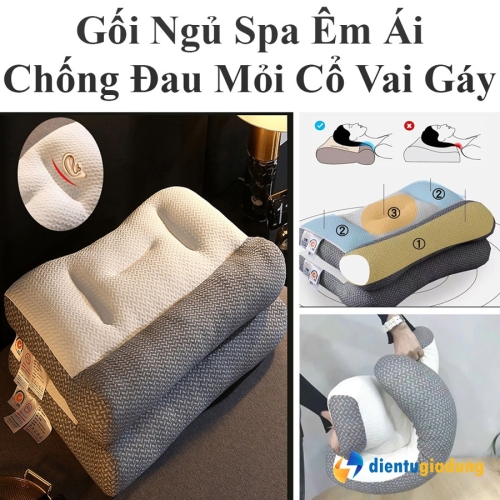 Gối ngủ spa chống đau mỏi cổ gáy