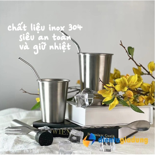 Ly giữ nhiệt inox bọc da sang trọng